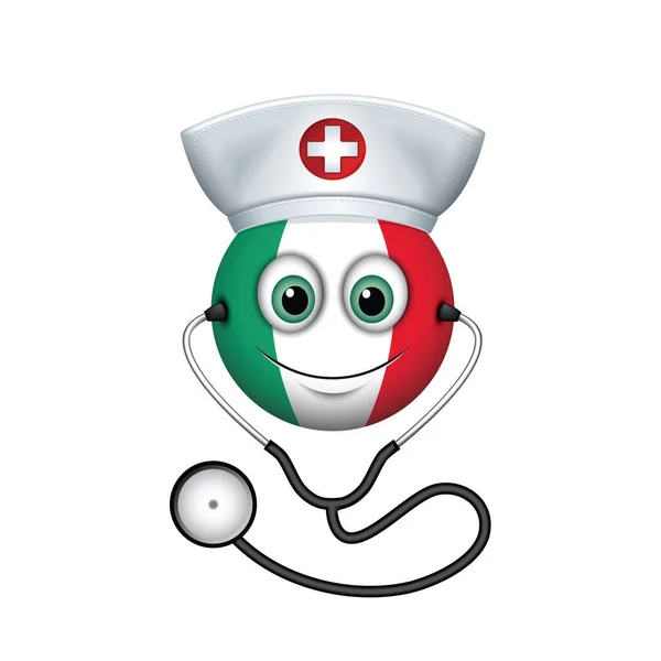 Emoticon Auf Italienisch Emoji Smiley Vektorillustration — Stockvektor