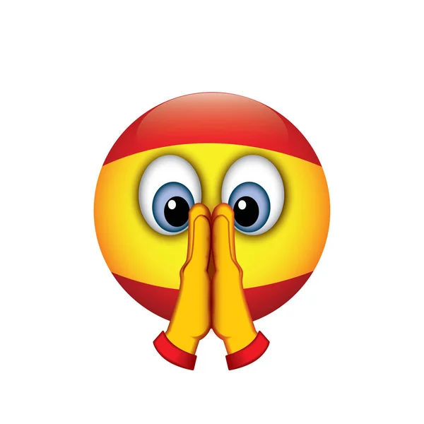 Emoticon Spanyol Emoji Smiley Gambar Vektor - Stok Vektor