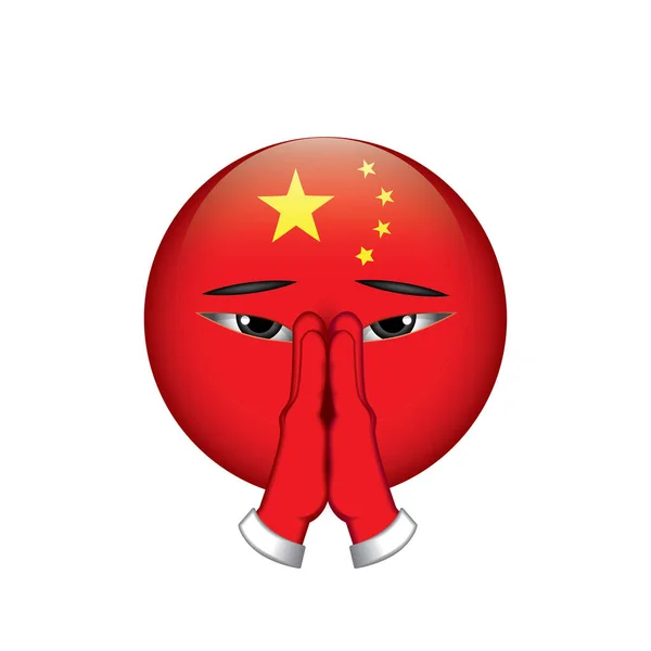 Chinesisches Emoticon Emoji Smiley Vektorillustration — Stockvektor