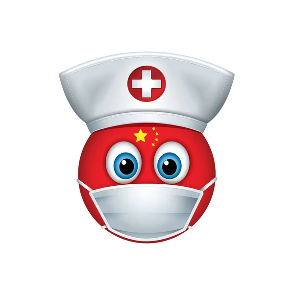 Chiński Emotikon Emoji Smiley Ilustracja Wektor — Wektor stockowy