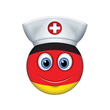 Alman emojisi - emoji, Smiley - vektör çizimi