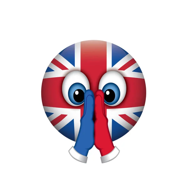 Émoticône Anglais Emoji Smiley Illustration Vectorielle — Image vectorielle