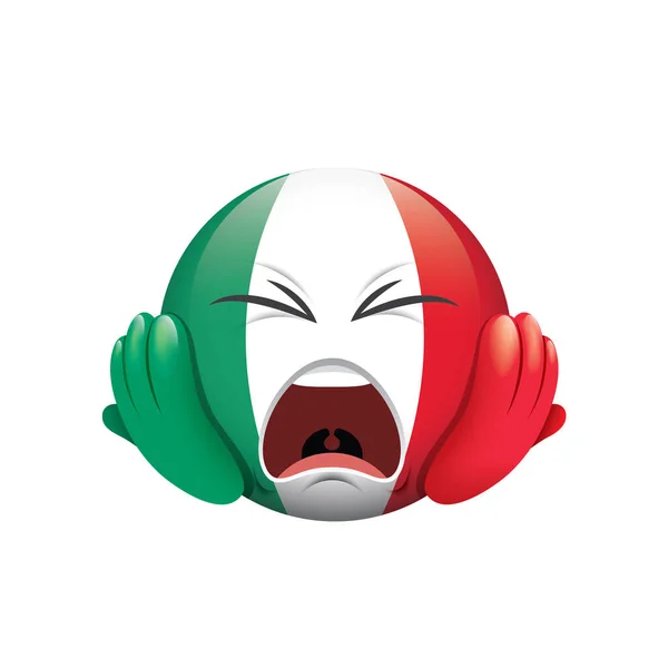 Emoticon Italiano Emoji Smiley Ilustração Vetorial —  Vetores de Stock