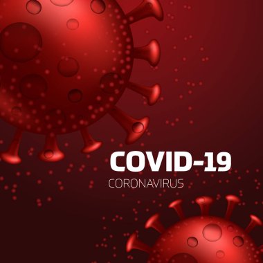 Coronavirus hastalığı COVID-19 enfeksiyon tıbbi vektör çizimi.