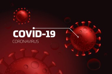 Coronavirus hastalığı COVID-19 enfeksiyon tıbbi vektör çizimi.