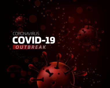 Coronavirus hastalığı COVID-19 enfeksiyon tıbbi vektör çizimi.