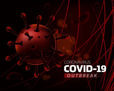 Coronavirus hastalığı COVID-19 enfeksiyon tıbbi vektör çizimi.