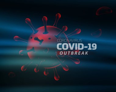 Coronavirus hastalığı COVID-19 enfeksiyon tıbbi vektör çizimi.