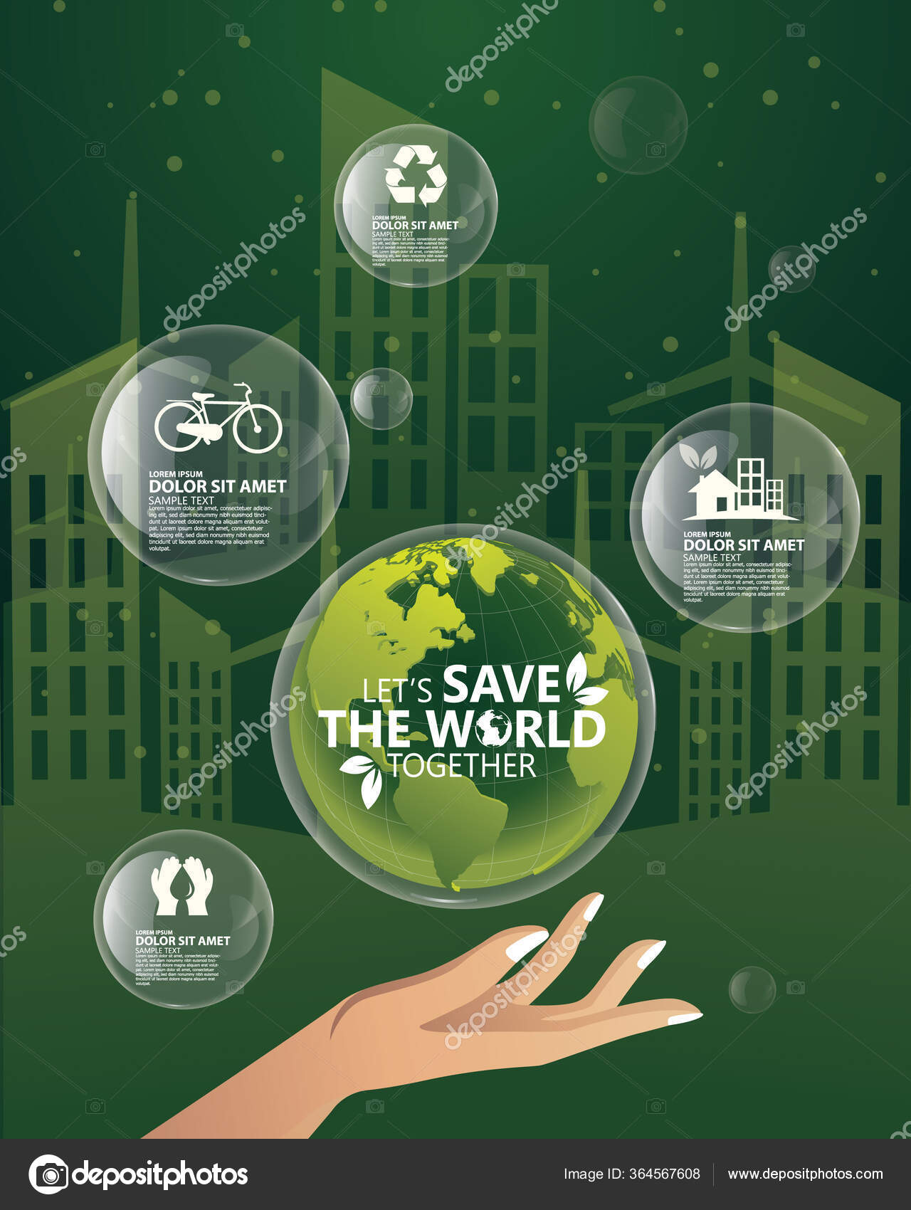 Environment Let World Together Vector Image By C Kowition3009 Vector Stock