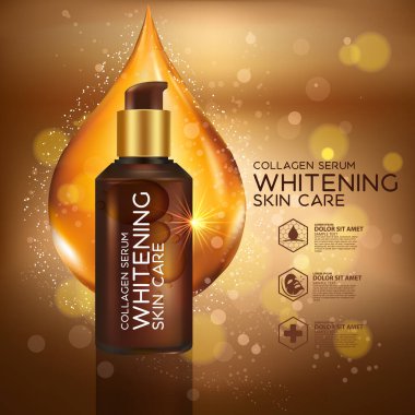 Kolajen Serum Arkaplanı Cilt Bakımı Kozmetik