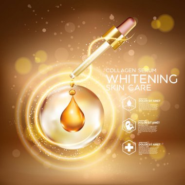 Kolajen Serum Arkaplanı Cilt Bakımı Kozmetik