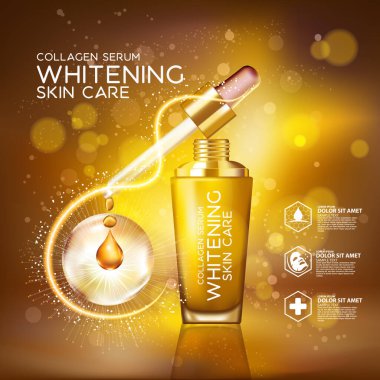 Kolajen Serum Arkaplanı Cilt Bakımı Kozmetik