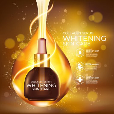 Kolajen Serum Arkaplanı Cilt Bakımı Kozmetik