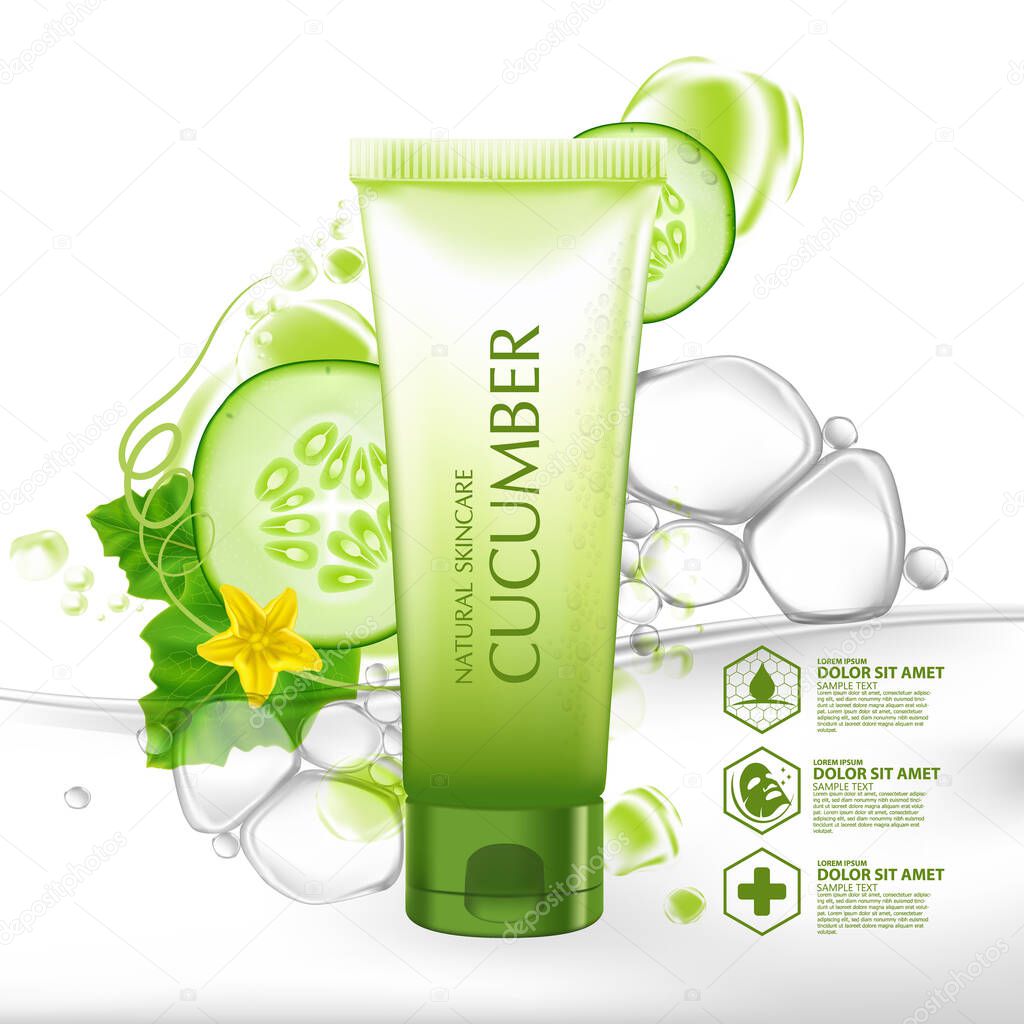 Cucumber Natural Moisture Skin Care Cosmetic.