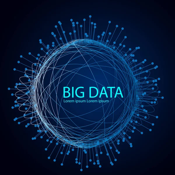 Big Data Information Sorting Visualization Rede Social Análise Financeira — Vetor de Stock