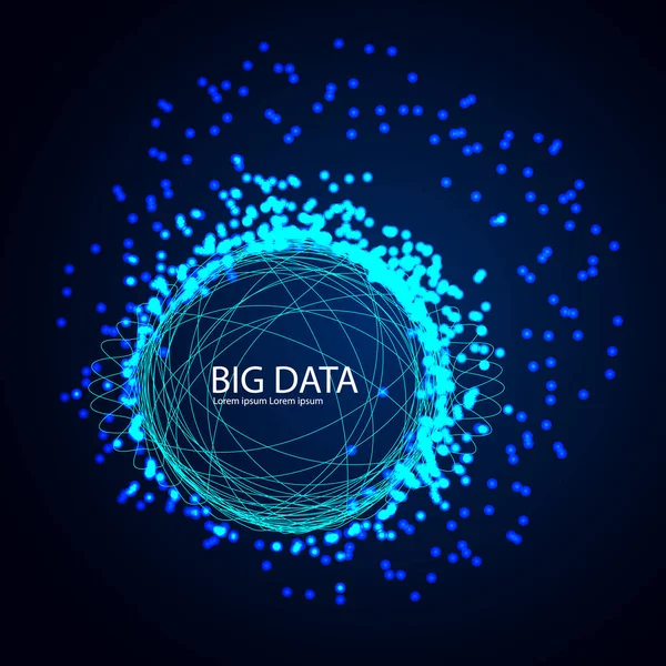 Big Data Information Sorting Visualization Rede Social Análise Financeira — Vetor de Stock