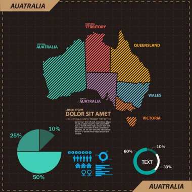 Dünya haritası bilgi düzeni tasarım şablonu. Vektör illüstrasyonu