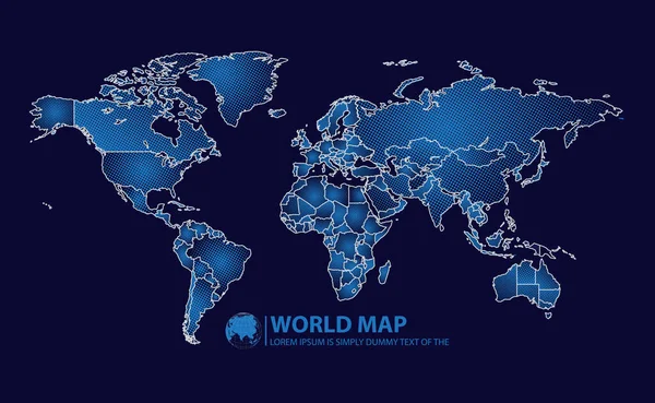 世界地图信息版面设计模板 矢量说明 — 图库矢量图片