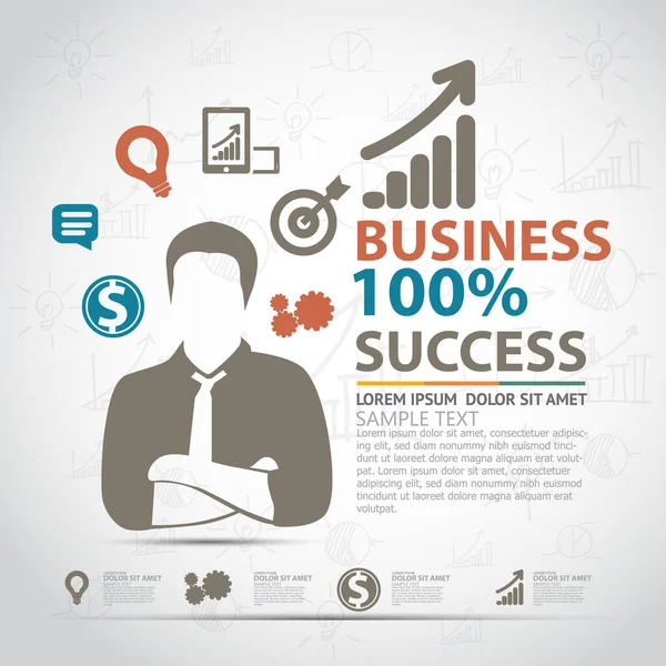 Business Infographic Template Design Vector Illustration — 스톡 벡터