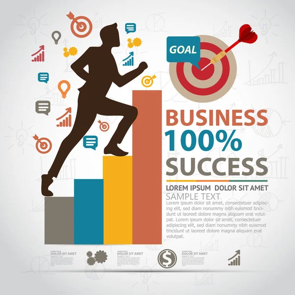 Business Infographic Mall Design Vektor Illustration — Stock vektor