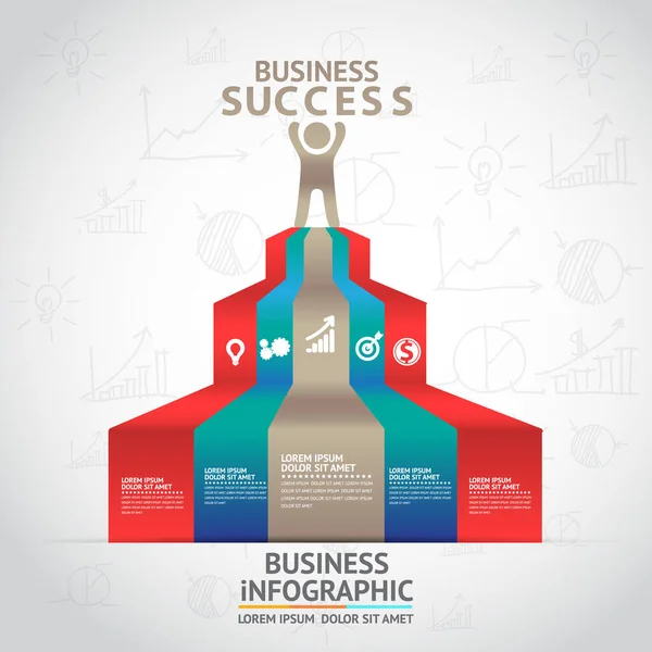 Business Infographic Mall Design Vektor Illustration — Stock vektor