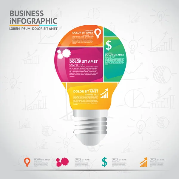 Business Infographic Template Ontwerp Vector Illustratie — Stockvector