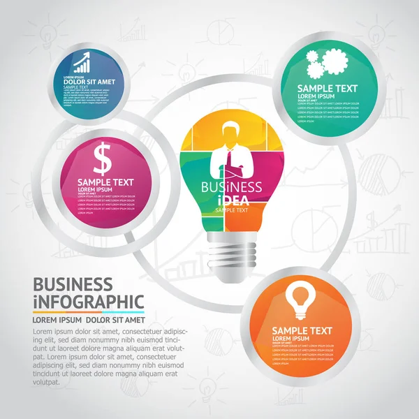 Business Infographic Mall Design Vektor Illustration — Stock vektor