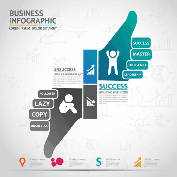 Biznes Infografika Szablon Projekt Wektor Ilustracja — Wektor stockowy