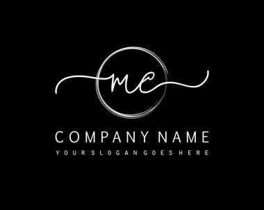 MC İlk el yazısı çember logo vektörü