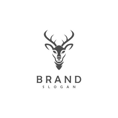 Geyik Logo Şablonu vektör çizimi