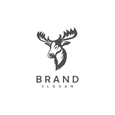 Geyik Logo Şablonu vektör çizimi