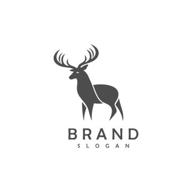 Geyik Logo Şablonu vektör çizimi