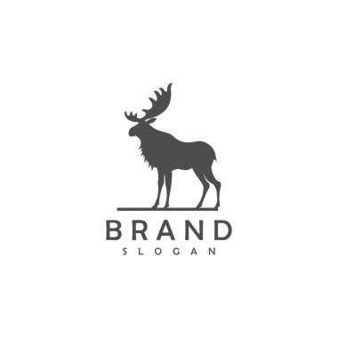 Geyik Logo Şablonu vektör çizimi