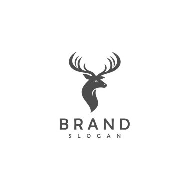 Geyik Logo Şablonu vektör çizimi
