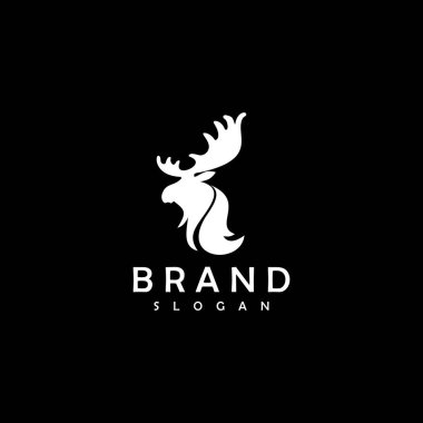 Geyik Logo Şablonu vektör çizimi