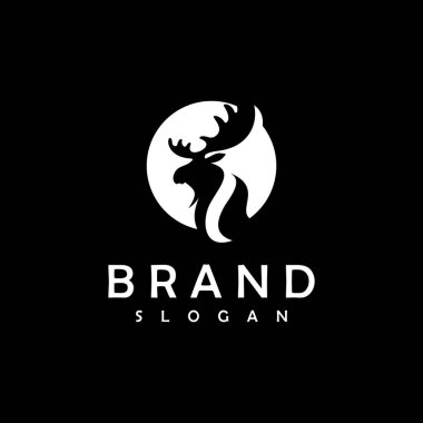 Geyik Logo Şablonu vektör çizimi