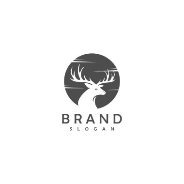 Geyik Logo Şablonu vektör çizimi