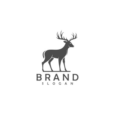 Geyik Logo Şablonu vektör çizimi