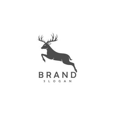Geyik Logo Şablonu vektör çizimi