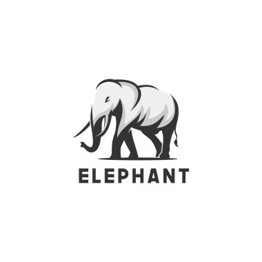 Fil Logosu Şablonu Vektör Resimleri