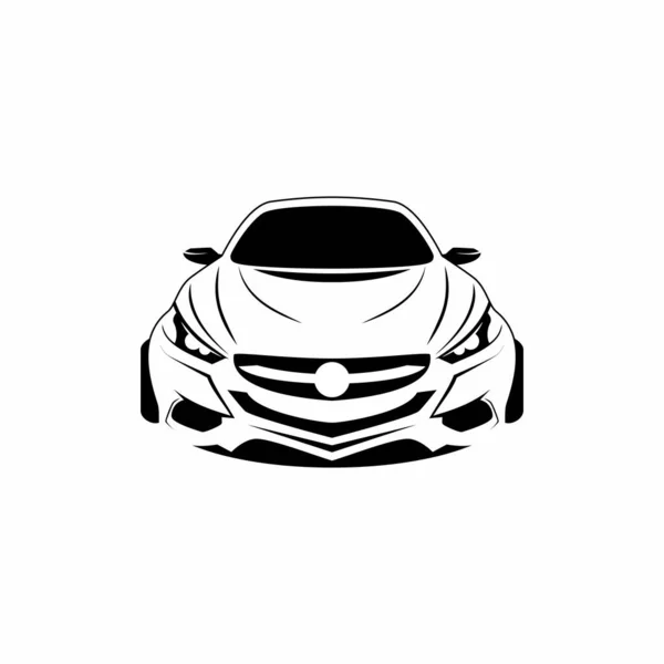 Otomobil Silüeti Soyut Logo Vektörü Llüstrasyonu — Stok Vektör