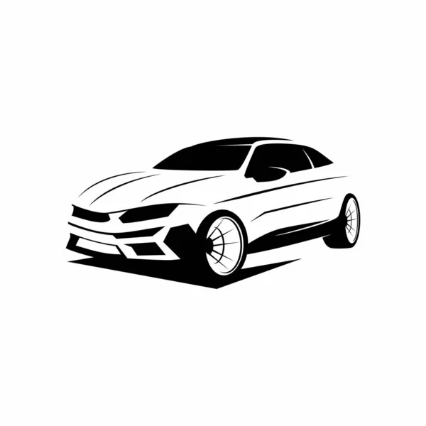 Carro Silhueta Abstrato Logotipo Vetor Ilustração — Vetor de Stock