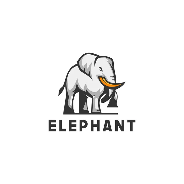 Illustrazione Vettoriale Del Modello Logo Elefante — Vettoriale Stock