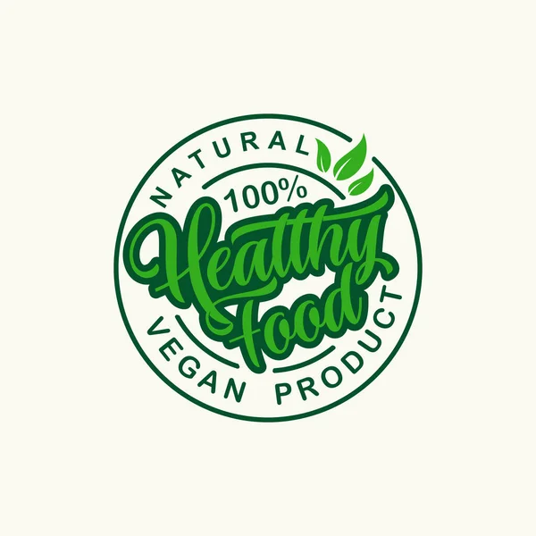 Logotipo Etiqueta Distintivo Emblema Producto Natural Para Alimentos Ecológicos Embalaje — Vector de stock