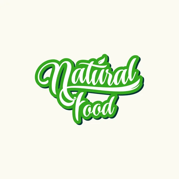 Logotipo Etiqueta Distintivo Emblema Producto Natural Para Alimentos Ecológicos Embalaje — Vector de stock