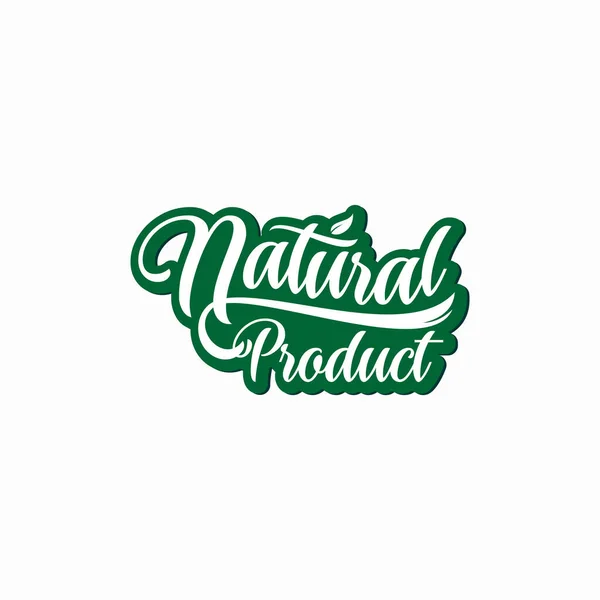 Logotipo Etiqueta Distintivo Emblema Producto Natural Para Alimentos Ecológicos Embalaje — Vector de stock