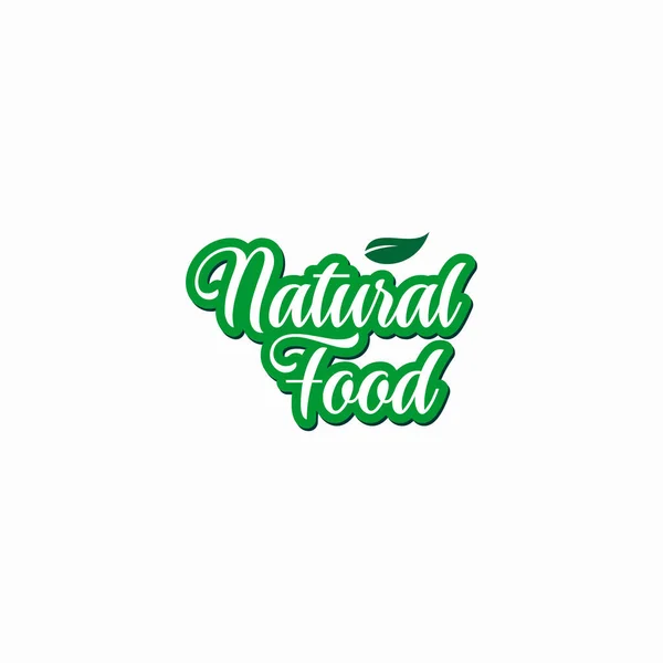 Logotipo Etiqueta Distintivo Emblema Producto Natural Para Alimentos Ecológicos Embalaje — Archivo Imágenes Vectoriales