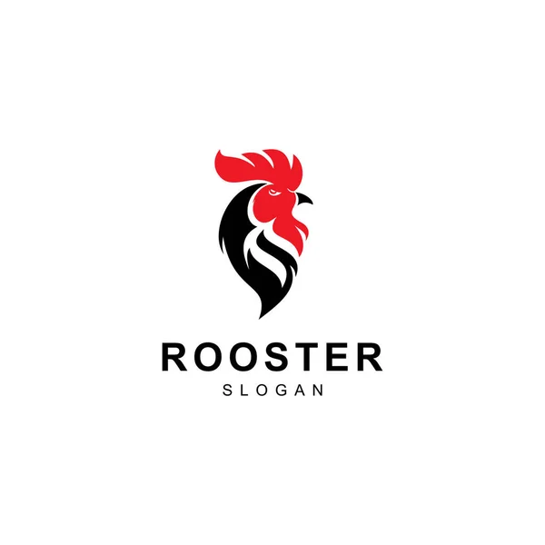 Logo Kohouta Design Šablony Ilustrace Chicken Head Logo Design — Stockový vektor