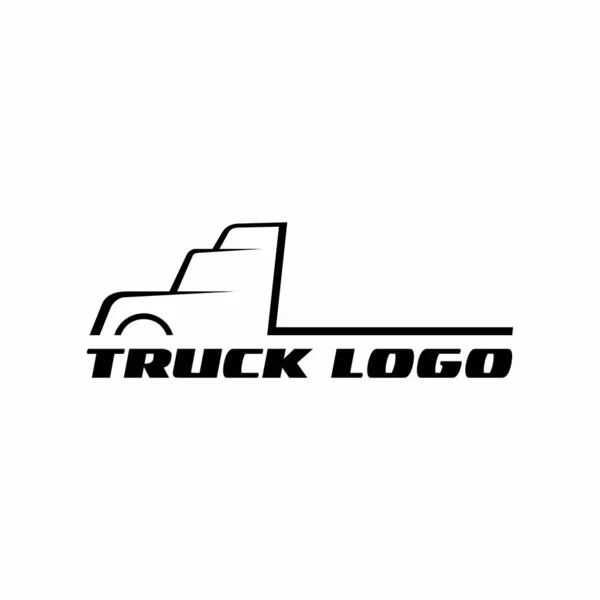 Caminhão Silhueta Abstrato Logotipo Modelo Vetor Ilustração —  Vetores de Stock
