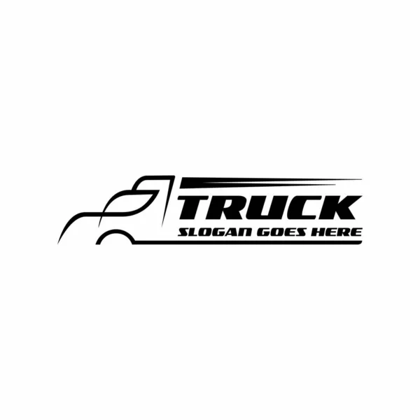 Truck Silhouet Abstracte Logo Template Vector Illustratie — Stockvector